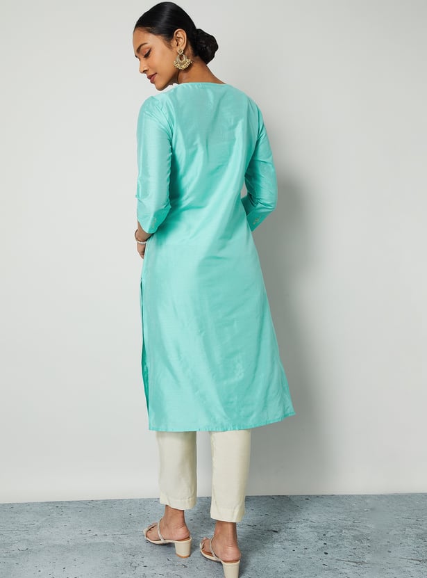 MELANGE Embroidered Straight Kurta