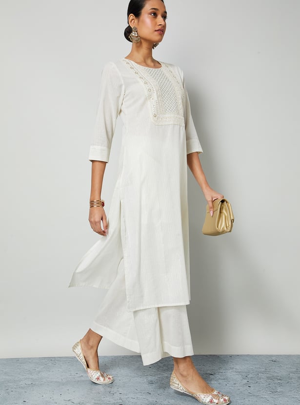MELANGE Embroidered Kurta Set