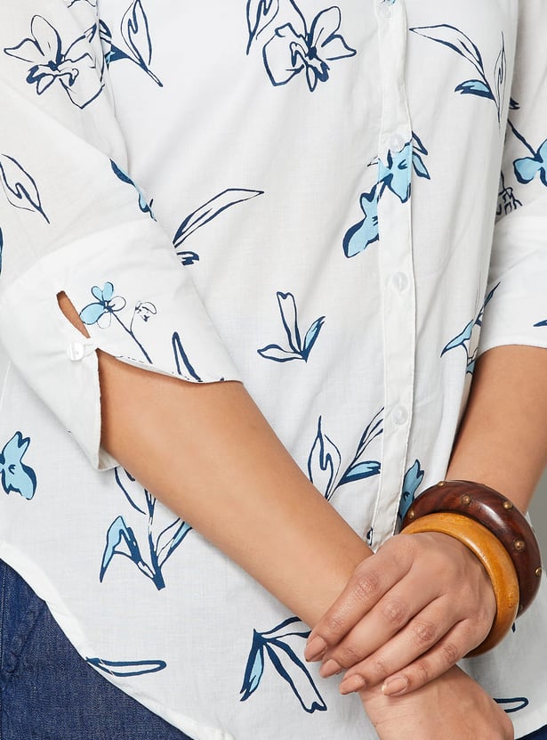 COLOUR ME Floral Print Shirt Style Top