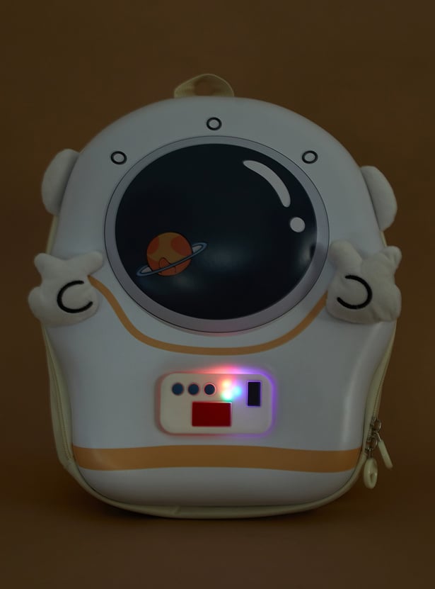 GINGER Space Theme Printed Backpack with LED Lights