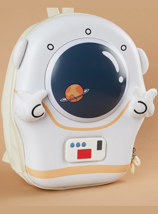 GINGER Space Theme Printed Backpack with LED Lights