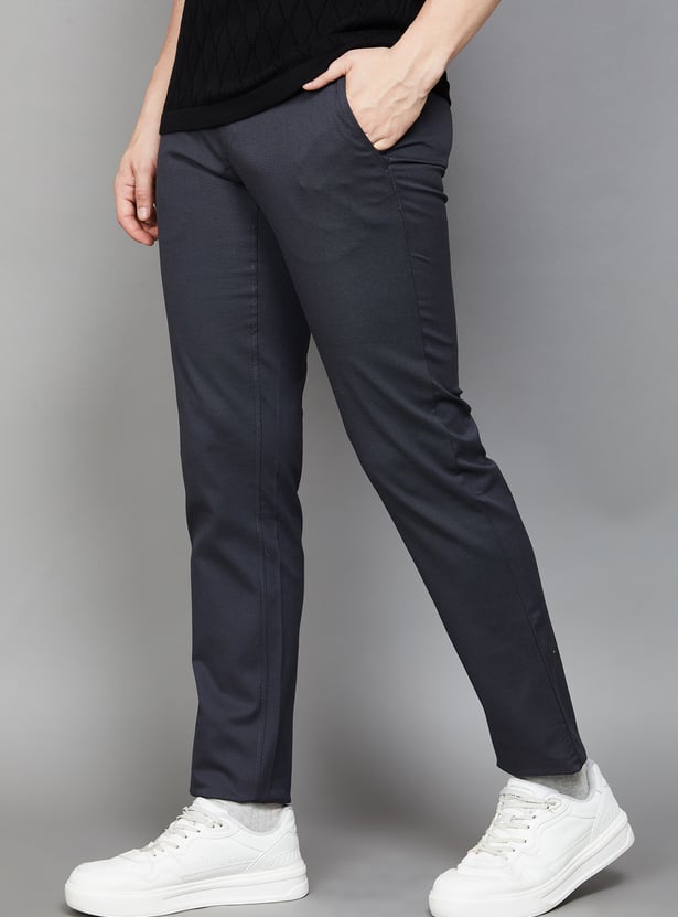 LP SPORT Solid Slim Tapered Trousers