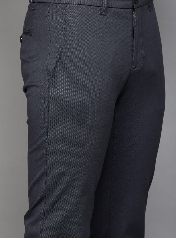 LP SPORT Solid Slim Tapered Trousers