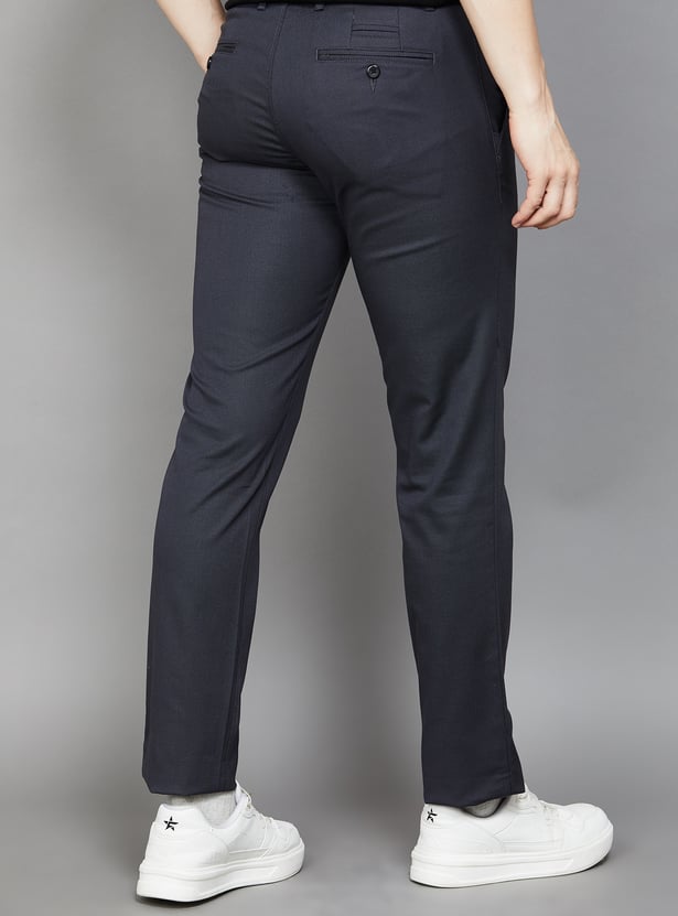 LP SPORT Solid Slim Tapered Trousers