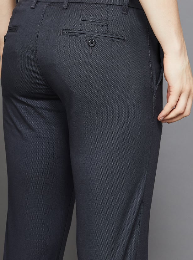 LP SPORT Solid Slim Tapered Trousers