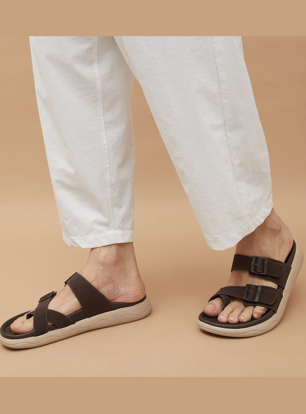CODE Buckle-Detailed Sandals