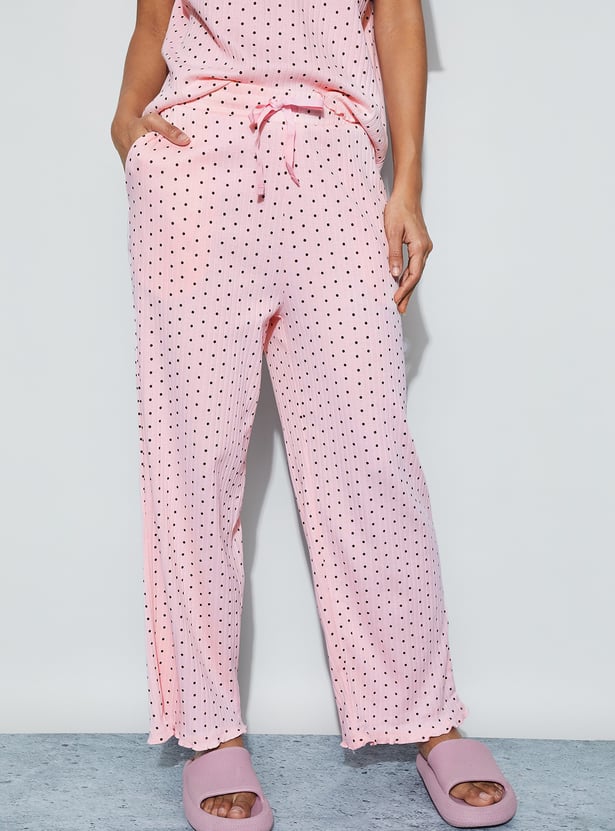 GINGER Polka-Dot Print Night Suit