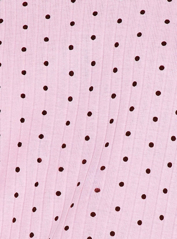 GINGER Polka-Dot Print Night Suit