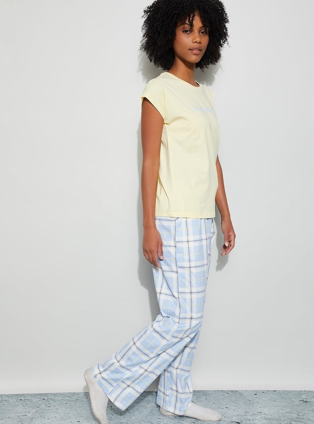 GINGER Checked Night Suit