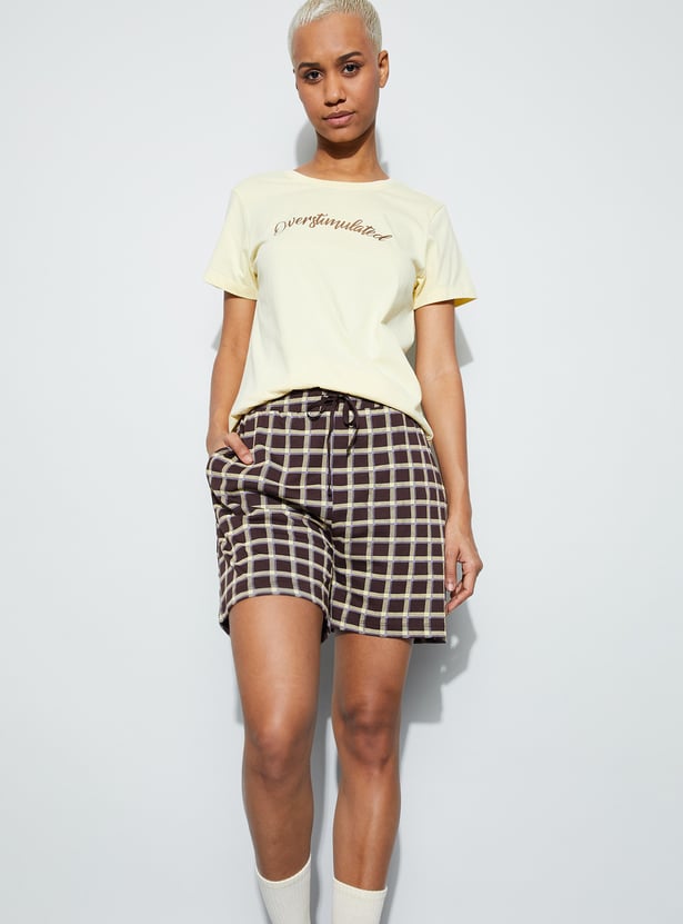 GINGER Checked Lounge Shorts
