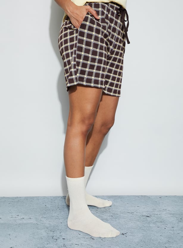 GINGER Checked Lounge Shorts