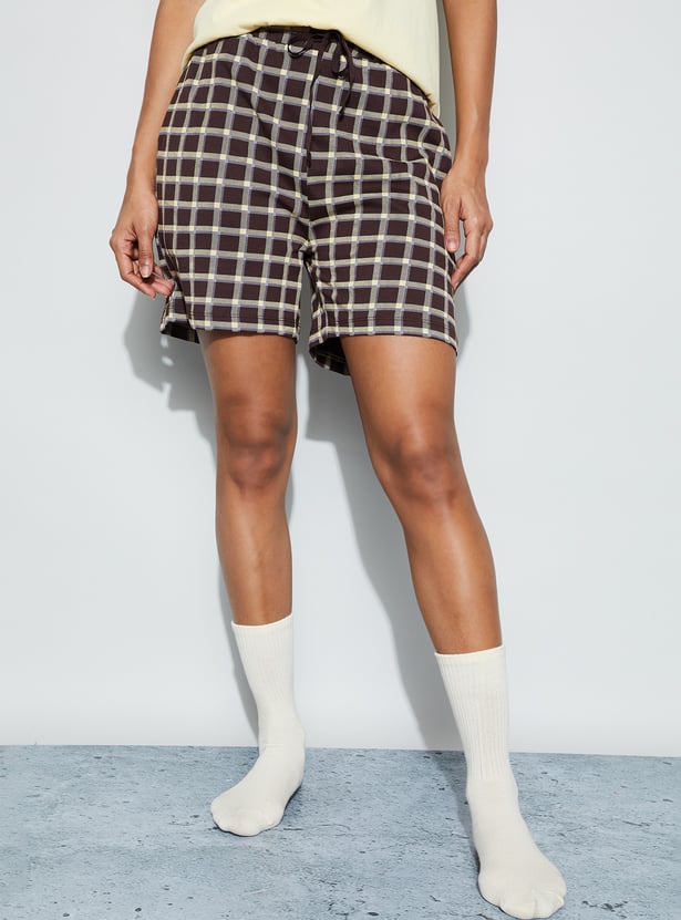 GINGER Checked Lounge Shorts