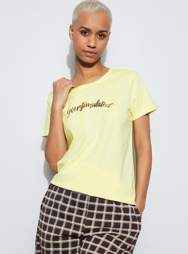 GINGER Typographic Print T-shirt