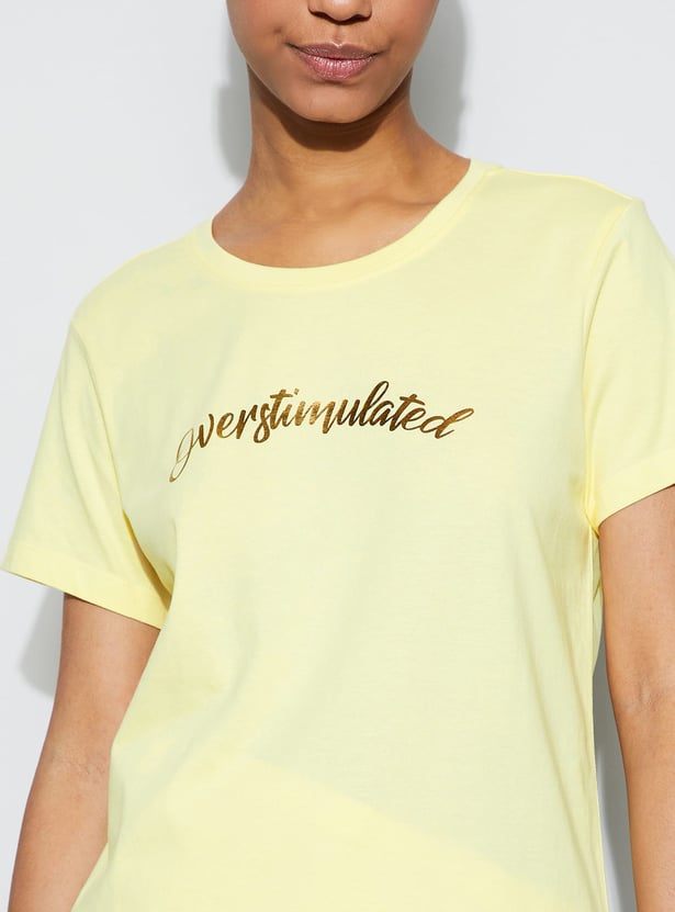 GINGER Typographic Print T-shirt