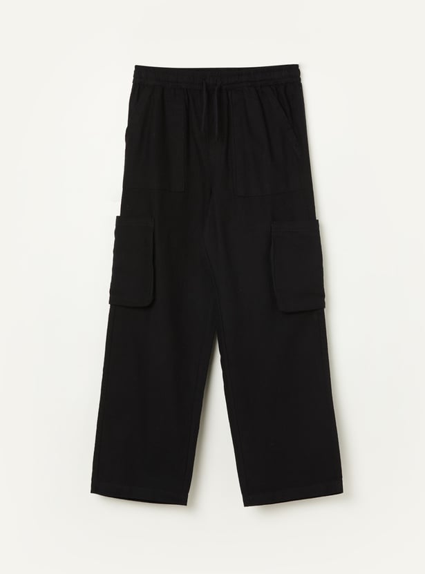FAME FOREVER Boys Textured Elasticated Cargos
