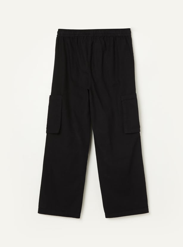 FAME FOREVER Boys Textured Elasticated Cargos