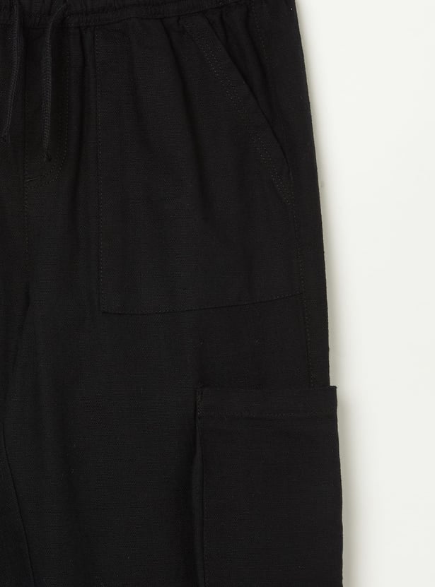 FAME FOREVER Boys Textured Elasticated Cargos