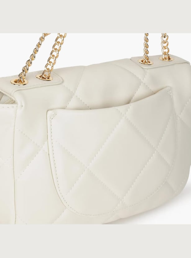 FASTRACK Quilted Shoulder Bag with Chain Strap