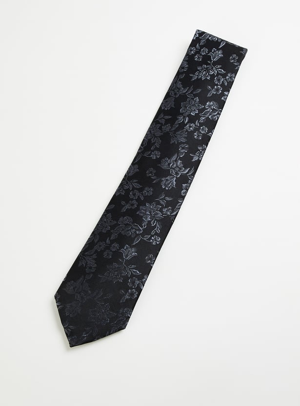 LOUIS PHILIPPE Floral Jacquard Tie