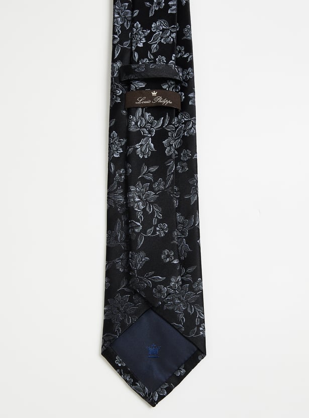 LOUIS PHILIPPE Floral Jacquard Tie