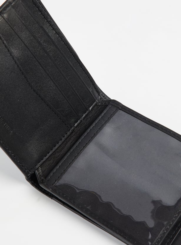 LOUIS PHILIPPE Solid Leather Bi-Fold Wallet