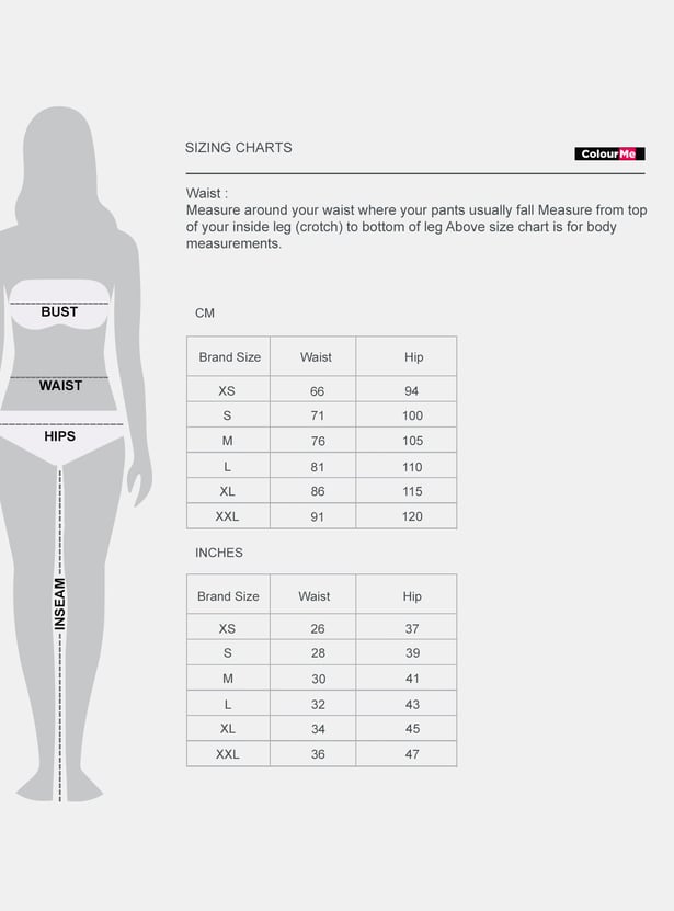 COLOUR ME Solid Paperbag Waist Wide Leg Trousers