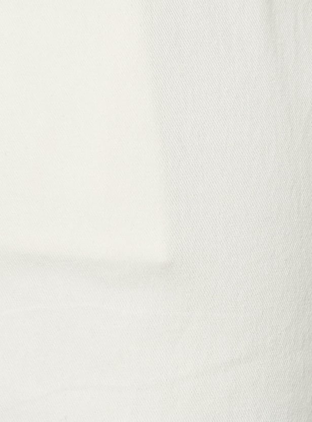 COLOUR ME Solid Paperbag Waist Wide Leg Trousers