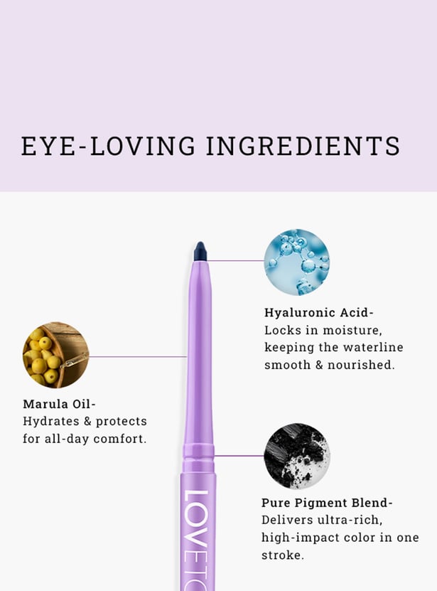 LOVETC Eyephoria Longwear Smudge-Proof Retractable Kajal - Deep Dive - 0.35g