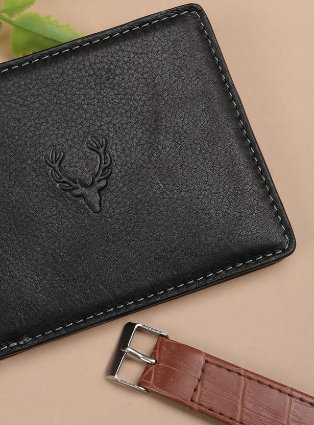 ALLEN SOLLY Leather Bi-Fold Wallet