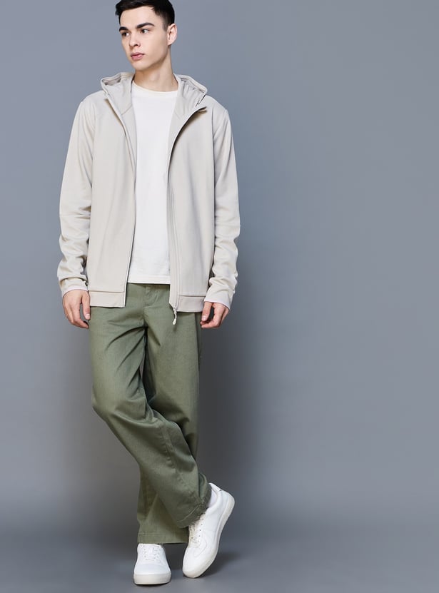 CELIO Solid Hooded Sweatshirt