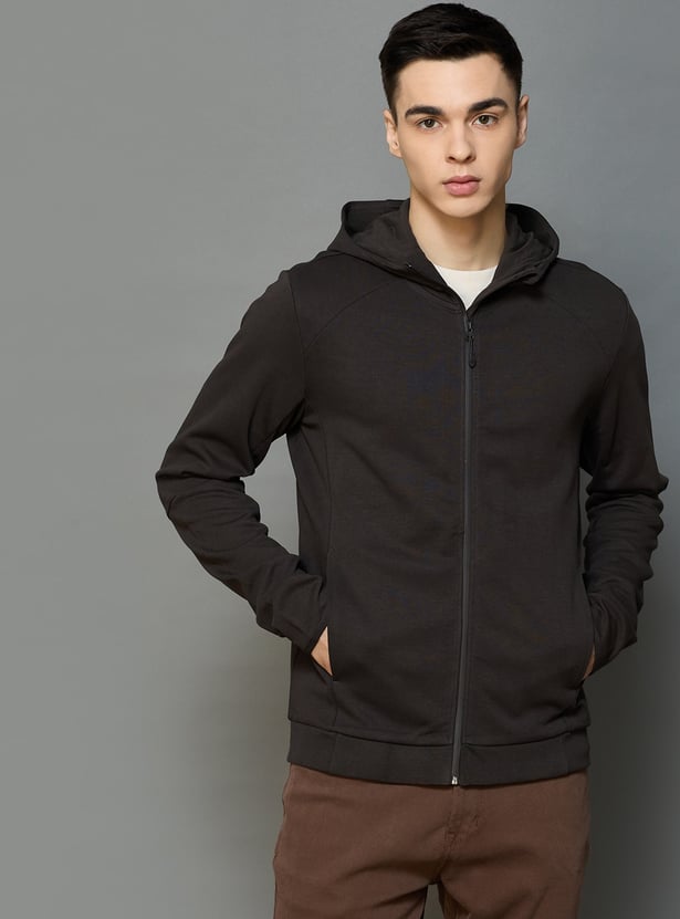 CELIO Solid Hooded Sweatshirt