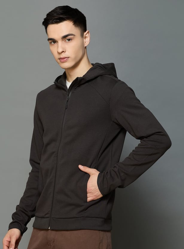 CELIO Solid Hooded Sweatshirt