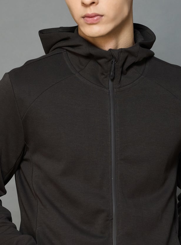 CELIO Solid Hooded Sweatshirt