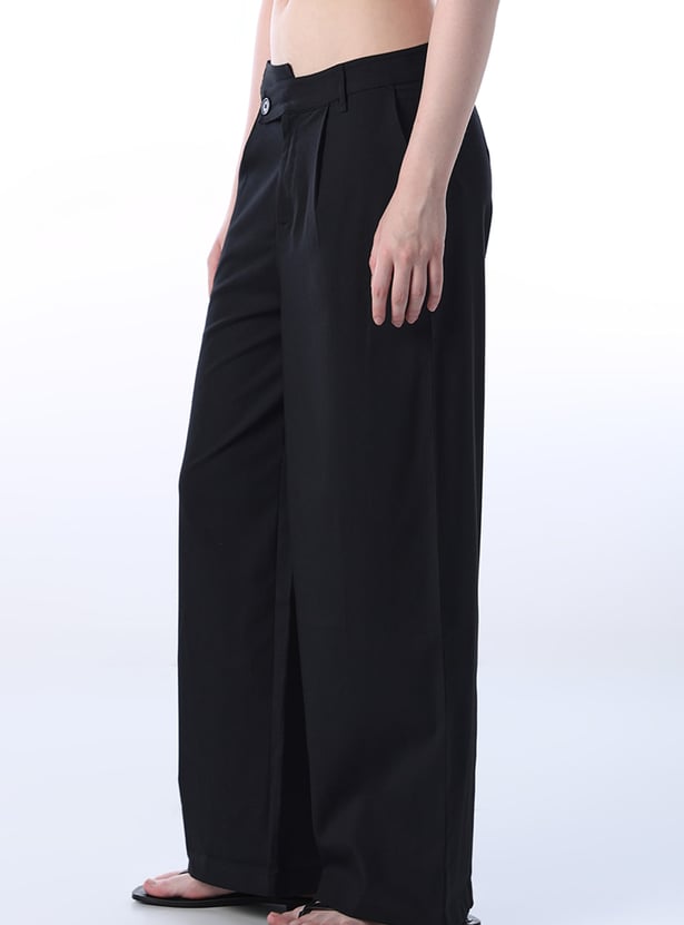 ONLY Striped Pleated Flared Trousers