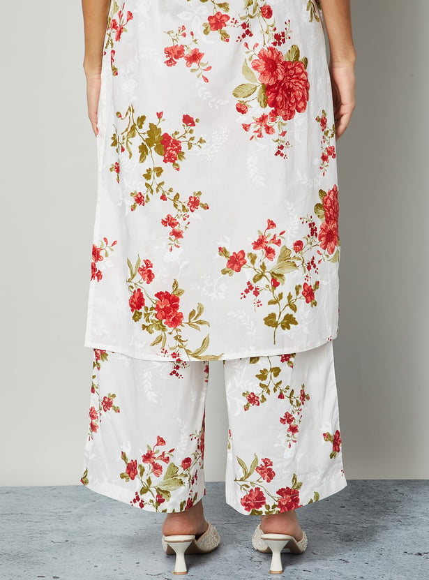 MELANGE Floral Print Palazzos