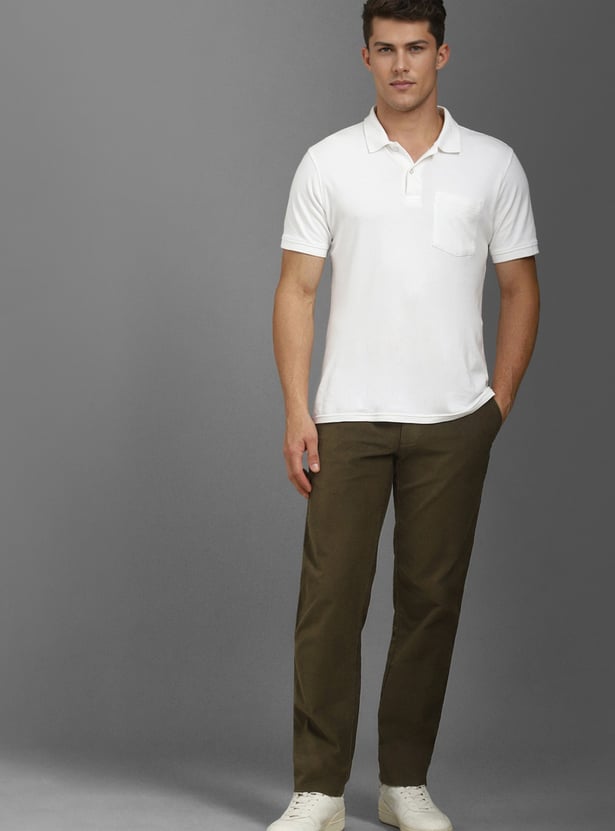 LP SPORT Solid Slim Tapered Trousers