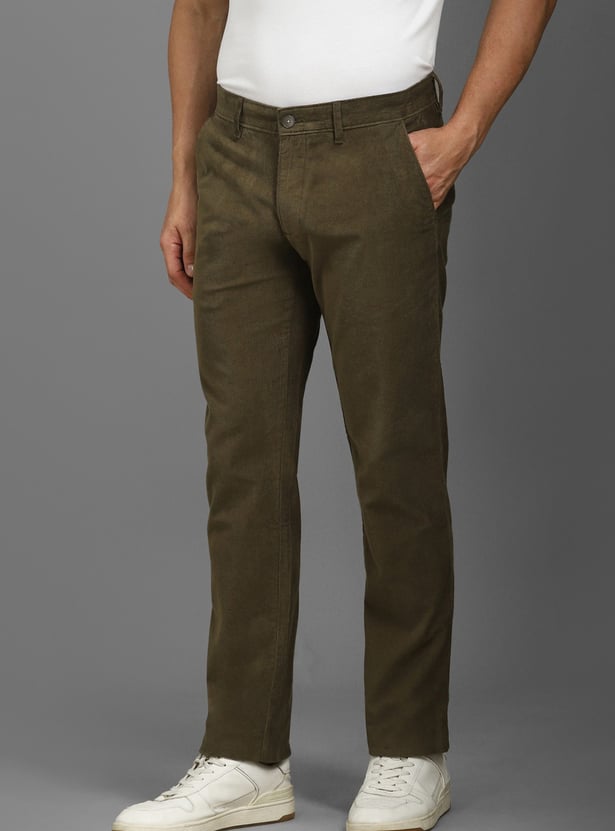 LP SPORT Solid Slim Tapered Trousers