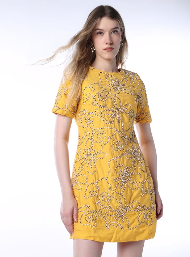 ONLY Embroidered Sheath Dress