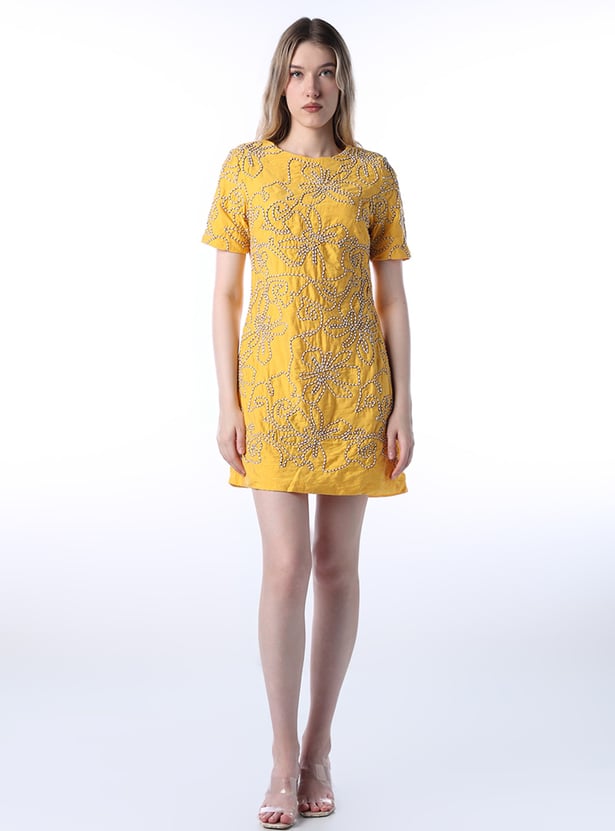 ONLY Embroidered Sheath Dress
