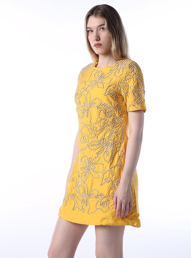 ONLY Embroidered Sheath Dress