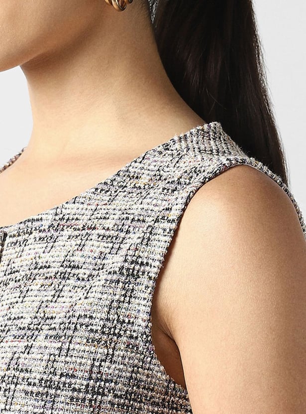 VAN HEUSEN Tweed Sleeveless A-line Dress