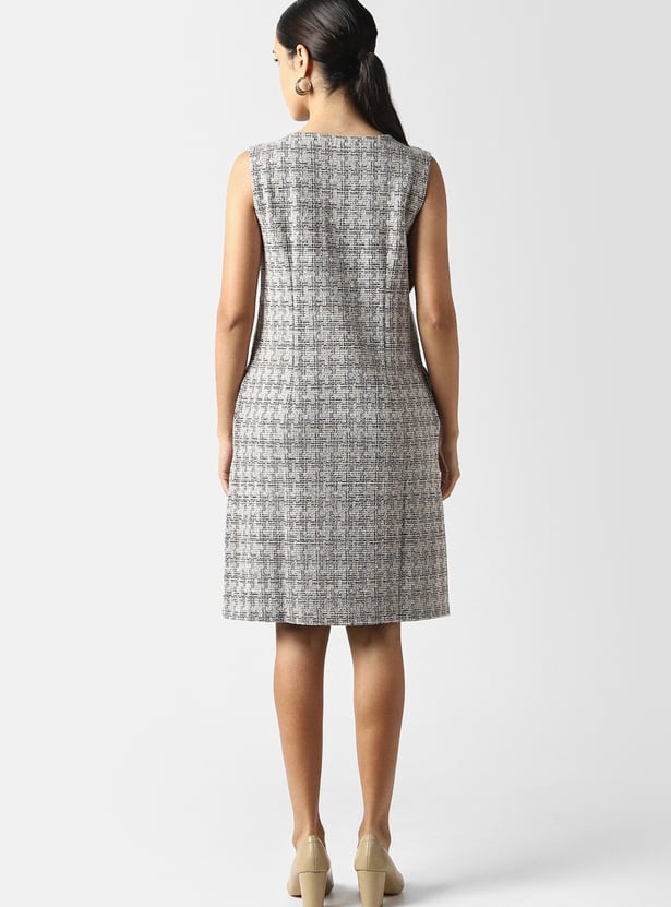 VAN HEUSEN Tweed Sleeveless A-line Dress