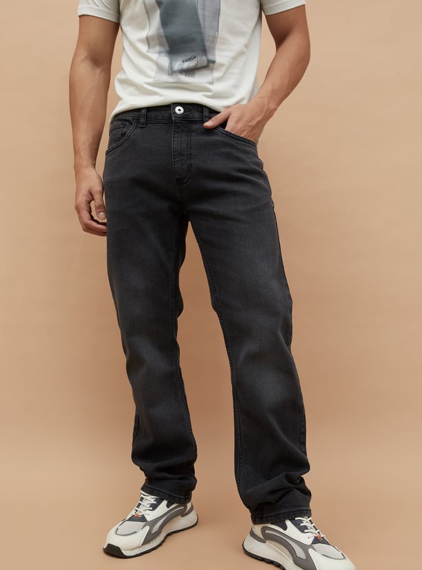 FORCA Washed Slim Straight Jeans