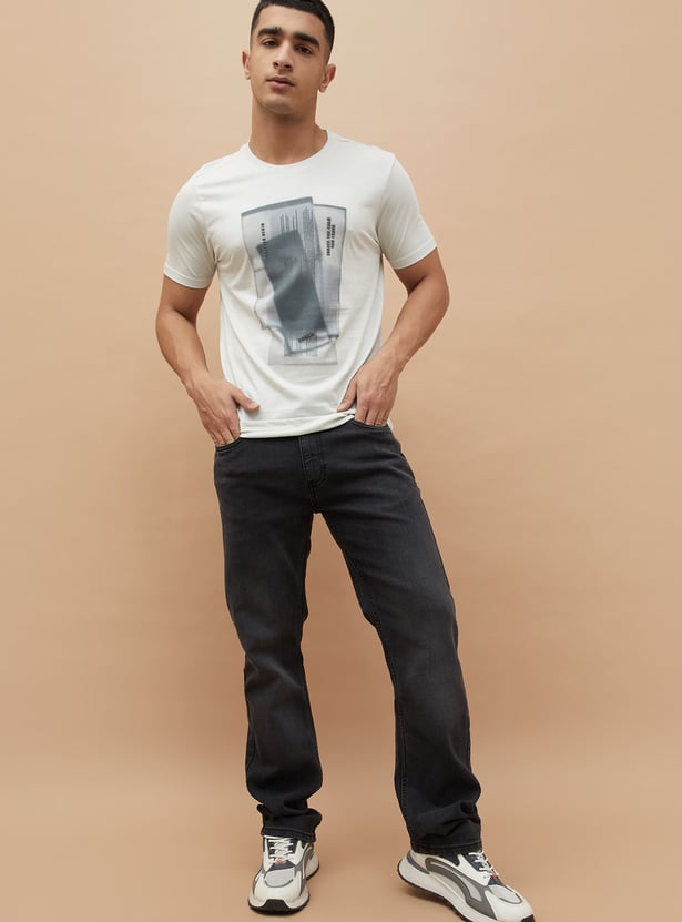 FORCA Washed Slim Straight Jeans