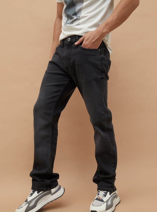 FORCA Washed Slim Straight Jeans