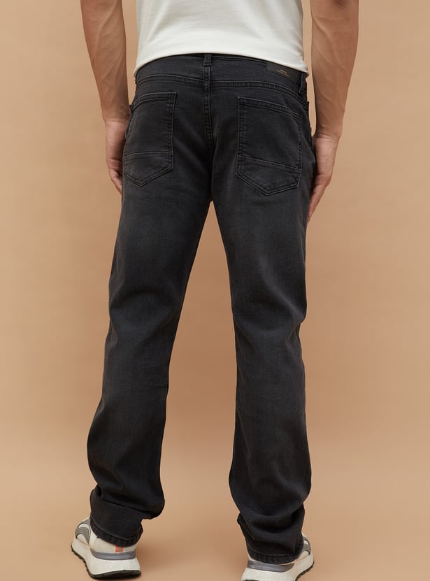 FORCA Washed Slim Straight Jeans