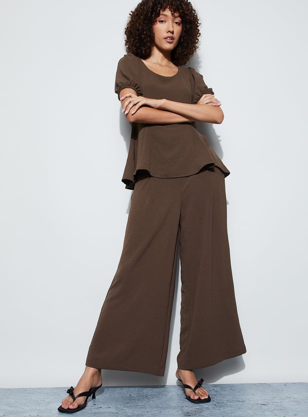 CODE Textured Relaxed Trousers