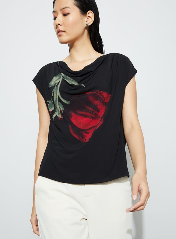 CODE Floral Print Top