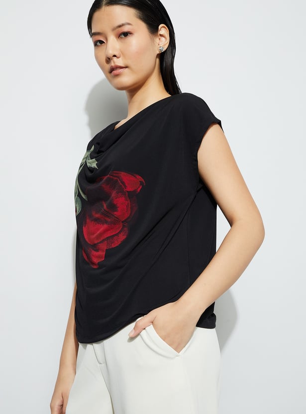 CODE Floral Print Top