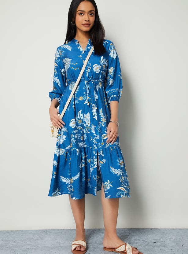 COLOUR ME Floral Print Midi Dress